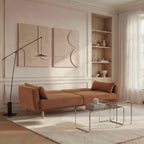 Emma - 3-Seater Sofa Bed - Fabric - Rust