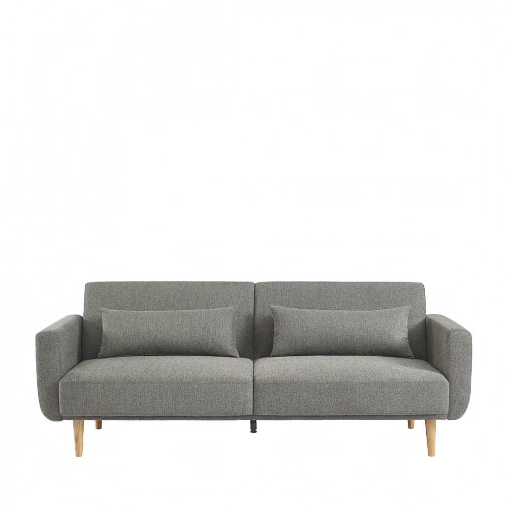 Emma - Sofá cama de 3 plazas - Tela - Gris