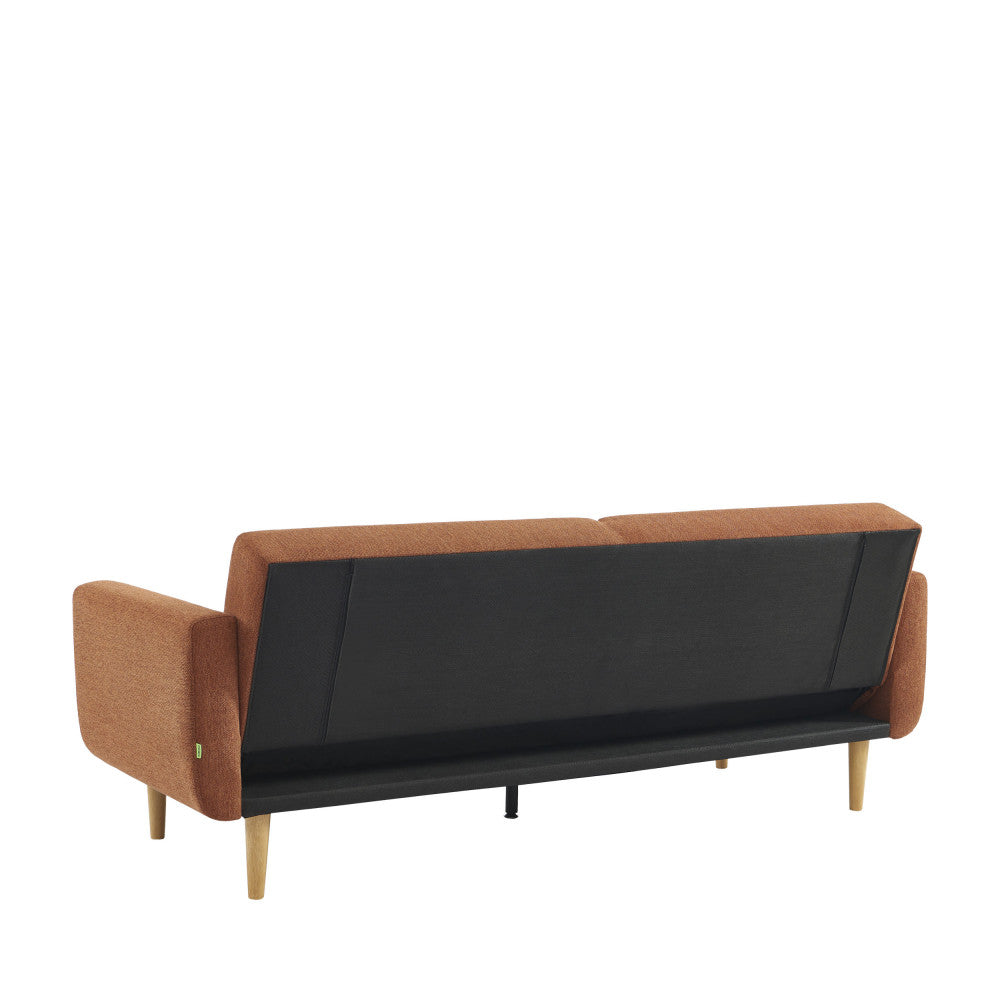 Emma - 3-Seater Sofa Bed - Fabric - Rust