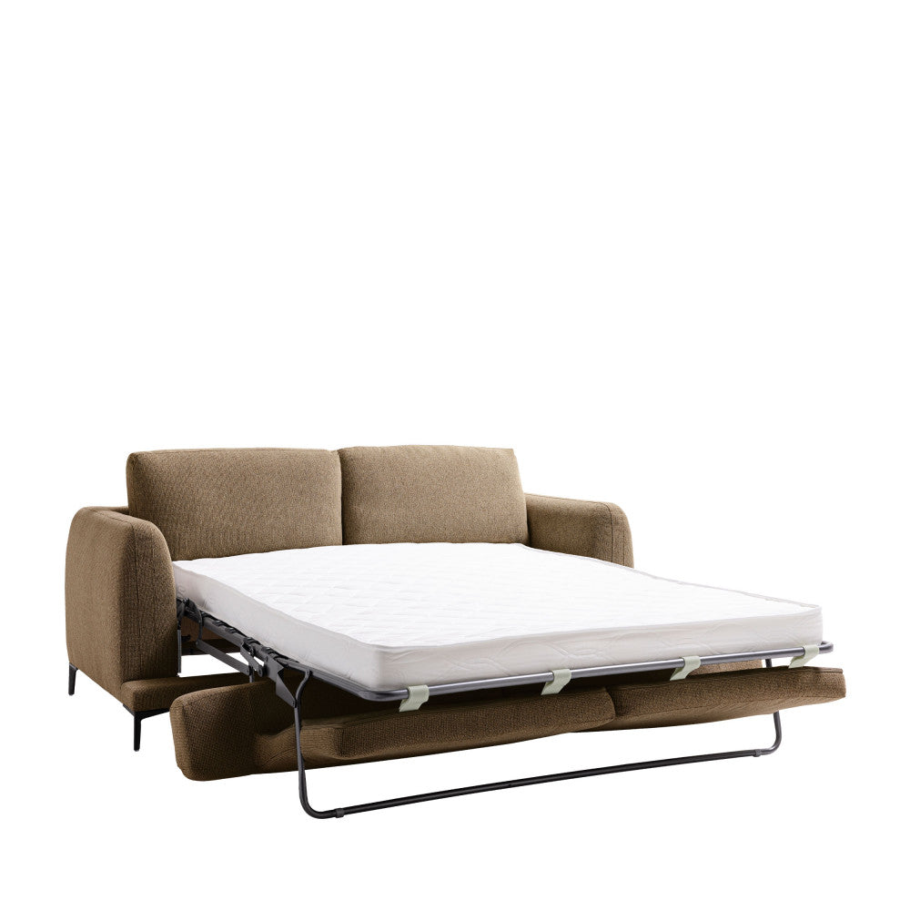Kinna - 3-Seater Express Sofa Bed - Fabric - Caramel