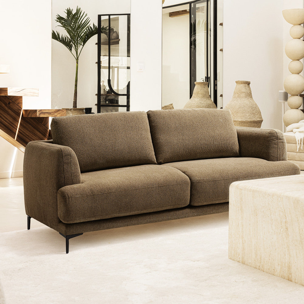 Kinna - 3-Seater Express Sofa Bed - Fabric - Caramel
