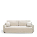 Jul - Sofá cama de 3 plazas - Terciopelo acanalado - Beige