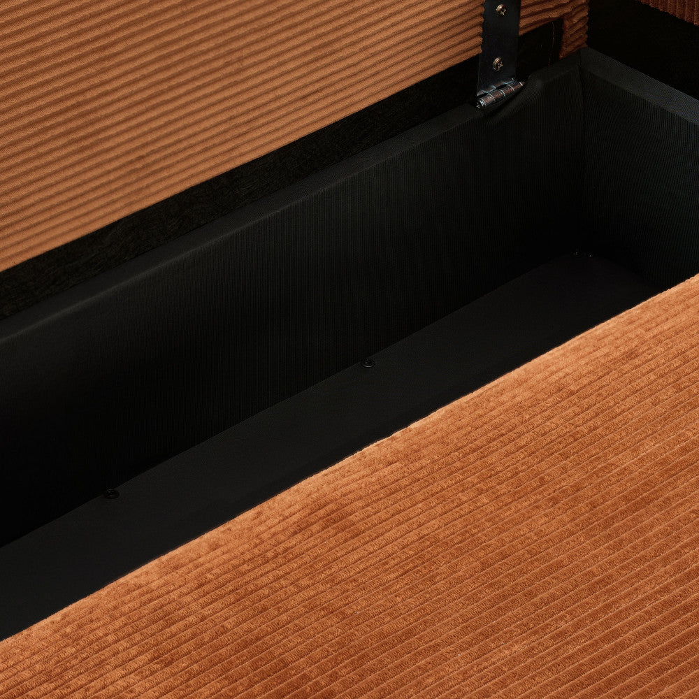 Jul - 3-Seater Sofa Bed - Corduroy - Rust