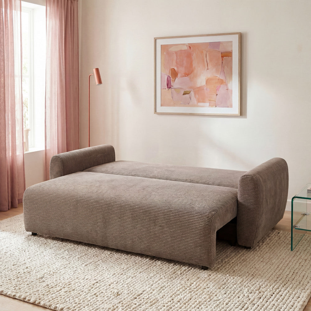 Jul - Sofá cama de 3 plazas - Pana - Topo