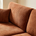 Jul - 3-Seater Sofa Bed - Corduroy - Rust