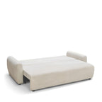 Jul - Sofá cama de 3 plazas - Terciopelo acanalado - Beige