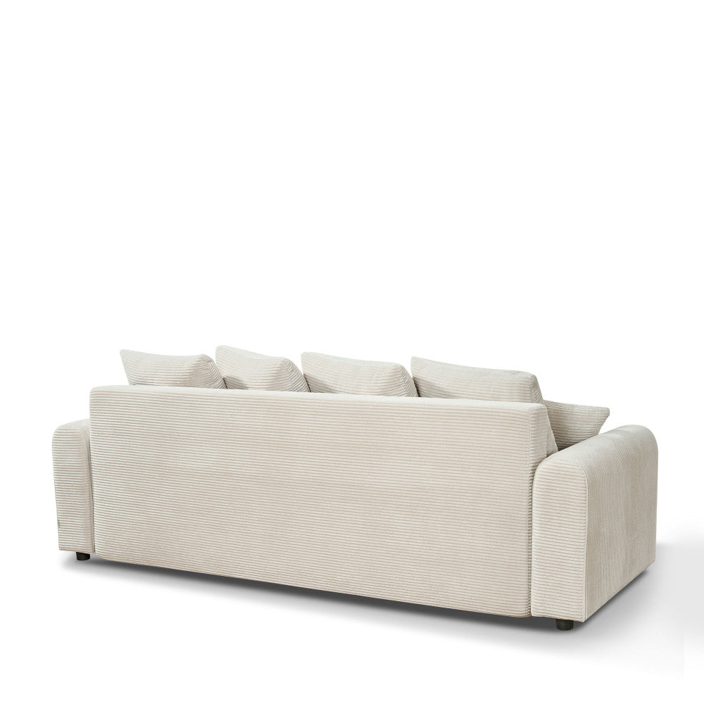 Pol - 3-Seater Sofa Bed - Corduroy - Beige