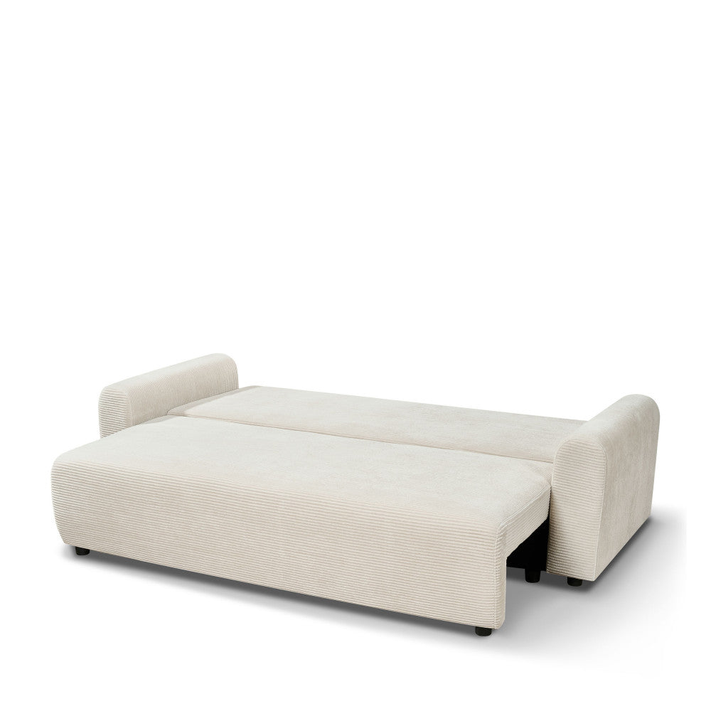 Pol - 3-Seater Sofa Bed - Corduroy - Beige