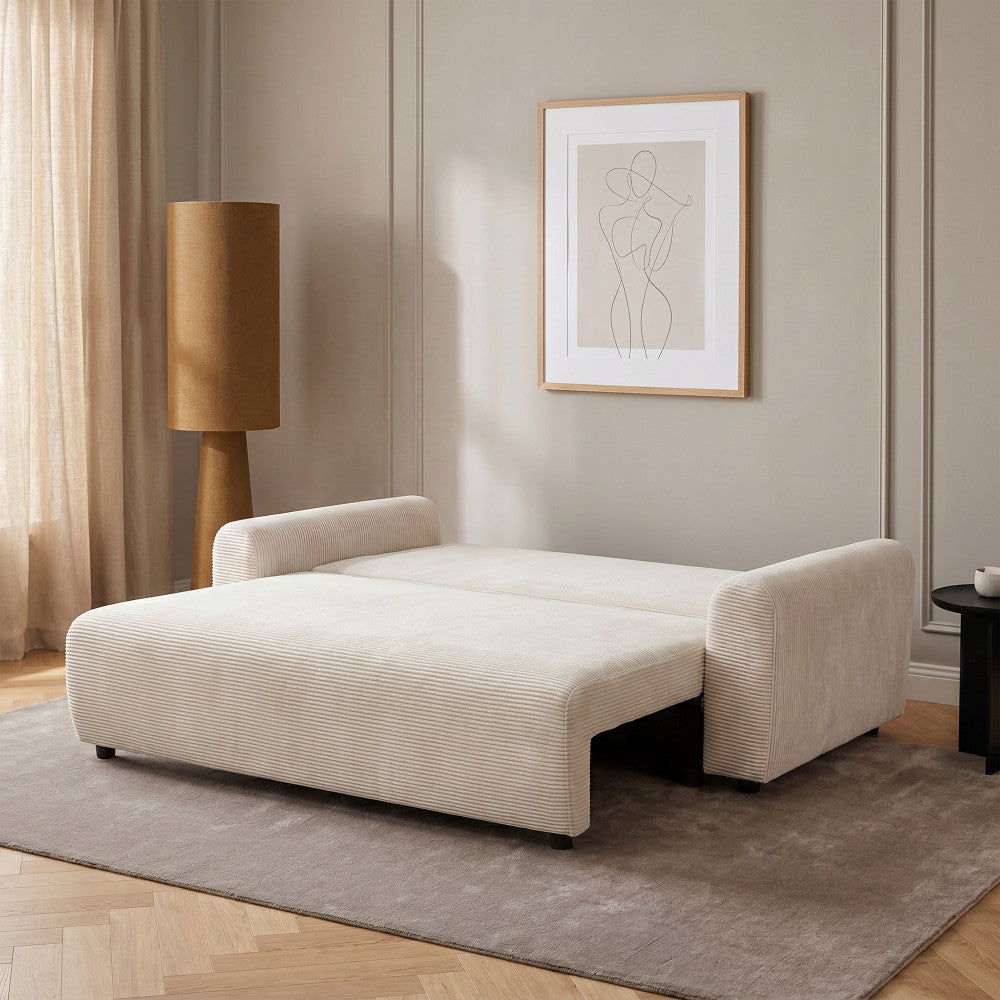 Pol - 3-Seater Sofa Bed - Corduroy - Beige