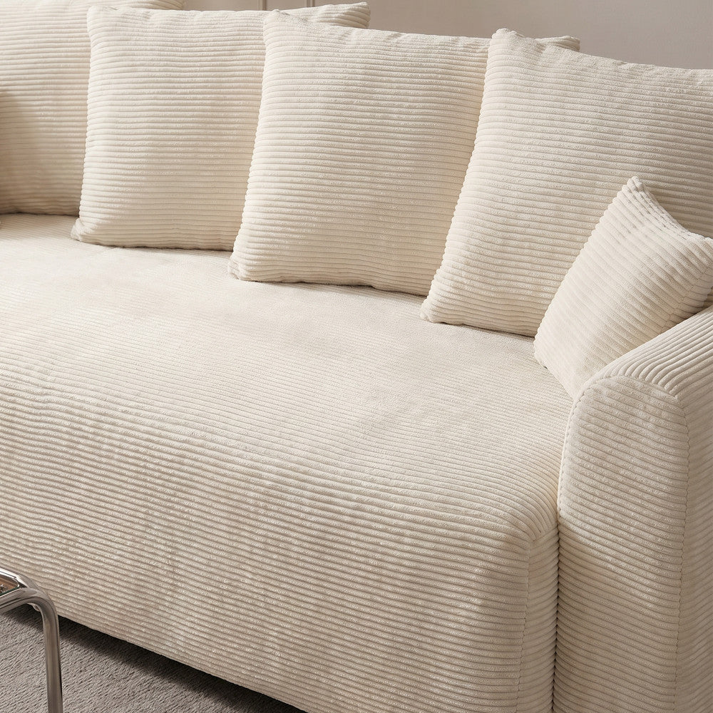 Pol - 3-Seater Sofa Bed - Corduroy - Beige