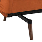 Tommy - Canapé Convertible 3 Places - Velours - Rouille