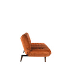 Tommy - Canapé Convertible 3 Places - Velours - Rouille