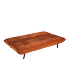 Tommy - Canapé Convertible 3 Places - Velours - Rouille