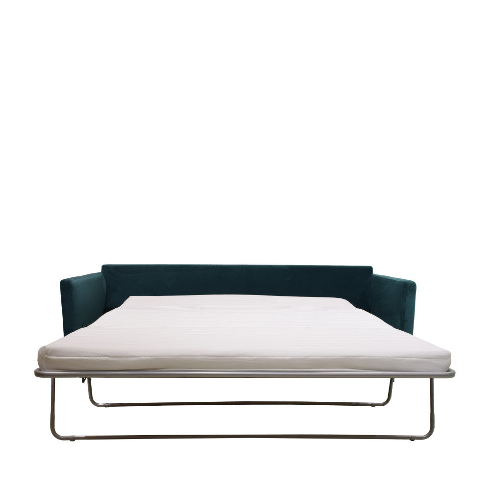 Villabon - Canapé Convertible 3 Places - Velours - Vert eucalyptus