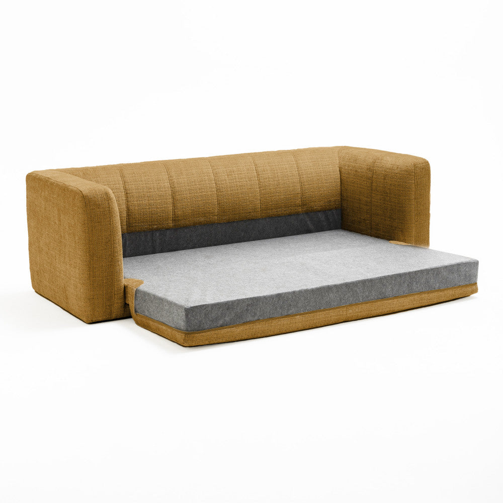 Danae - 4-Seater Sofa Bed - Chenille Fabric - Bronze
