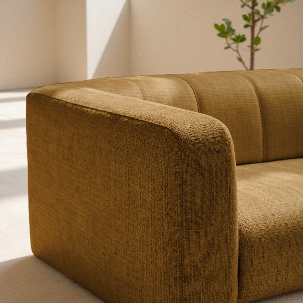 Danae - 4-Seater Sofa Bed - Chenille Fabric - Bronze