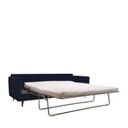 Villabon - Sofá cama de 4 plazas - Terciopelo - Azul marino
