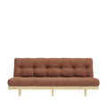 Lean - Sofa Bed - Natural Wood and Fabric - Clay Brown