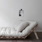 Roots - Canapé Convertible - Bois Naturel Et Tissu - Ecru