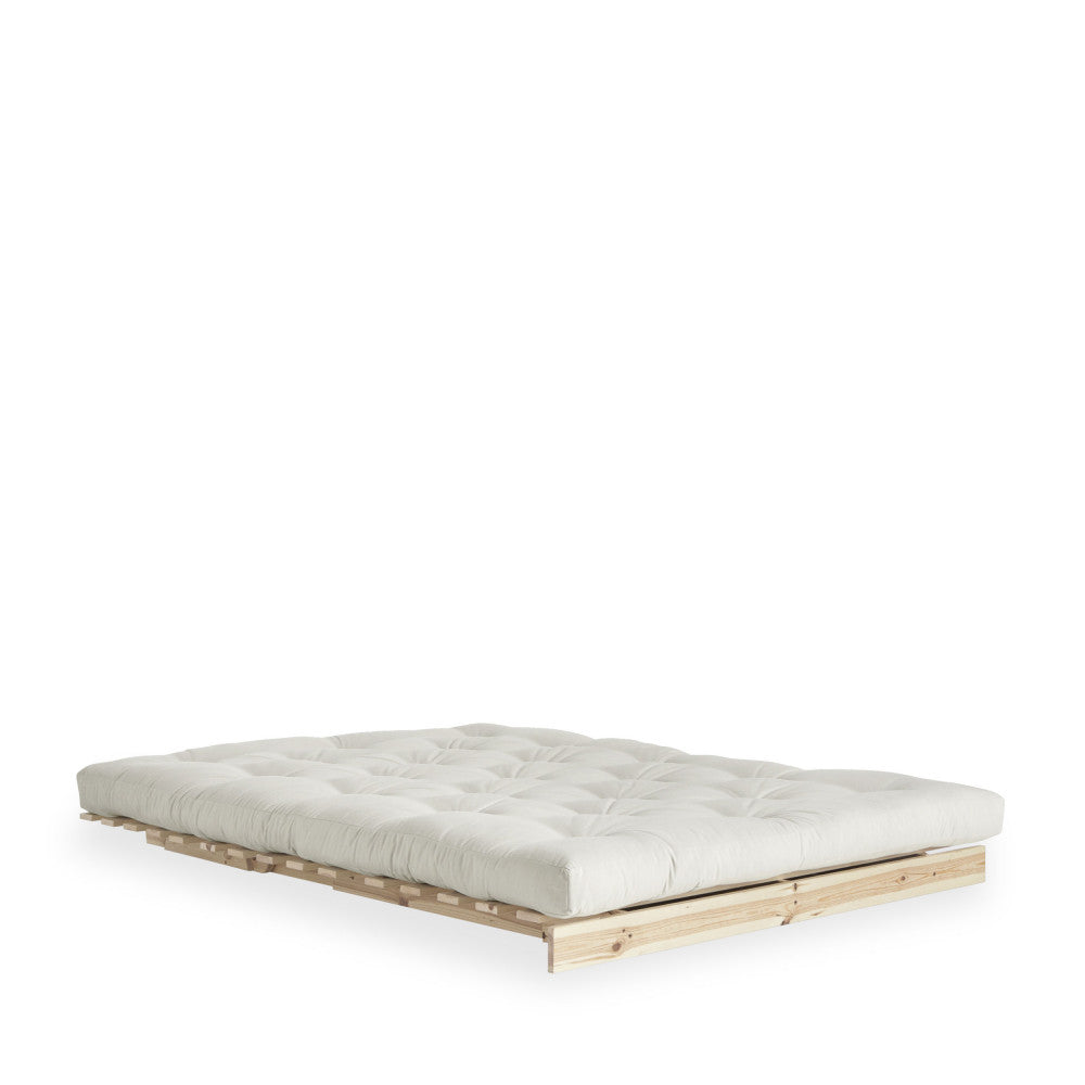 Roots - Canapé Convertible - Bois Naturel Et Tissu - Ecru