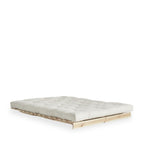 Roots - Canapé Convertible - Bois Naturel Et Tissu - Ecru