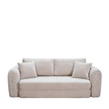 Lou - Sofá cama comprimido de 3 plazas - Tela - Beige