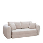 Lou - Sofá cama comprimido de 3 plazas - Tela - Beige