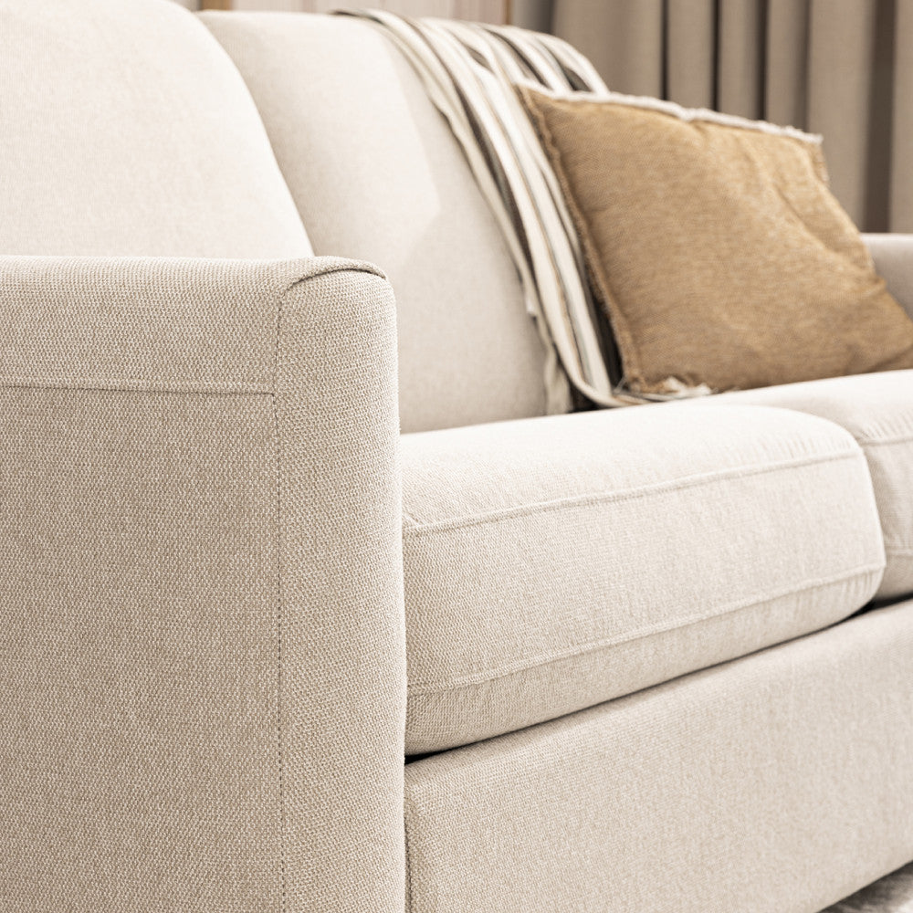 Morena - Sofá cama exprés de 3 plazas - Tejido - Beige