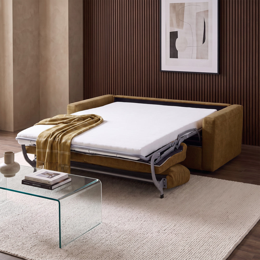 Morena - 3-Seater Express Sofa Bed - Fabric - Bronze