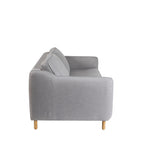 Vornay - Sofá cama Express de 2 plazas - Tela - Gris claro