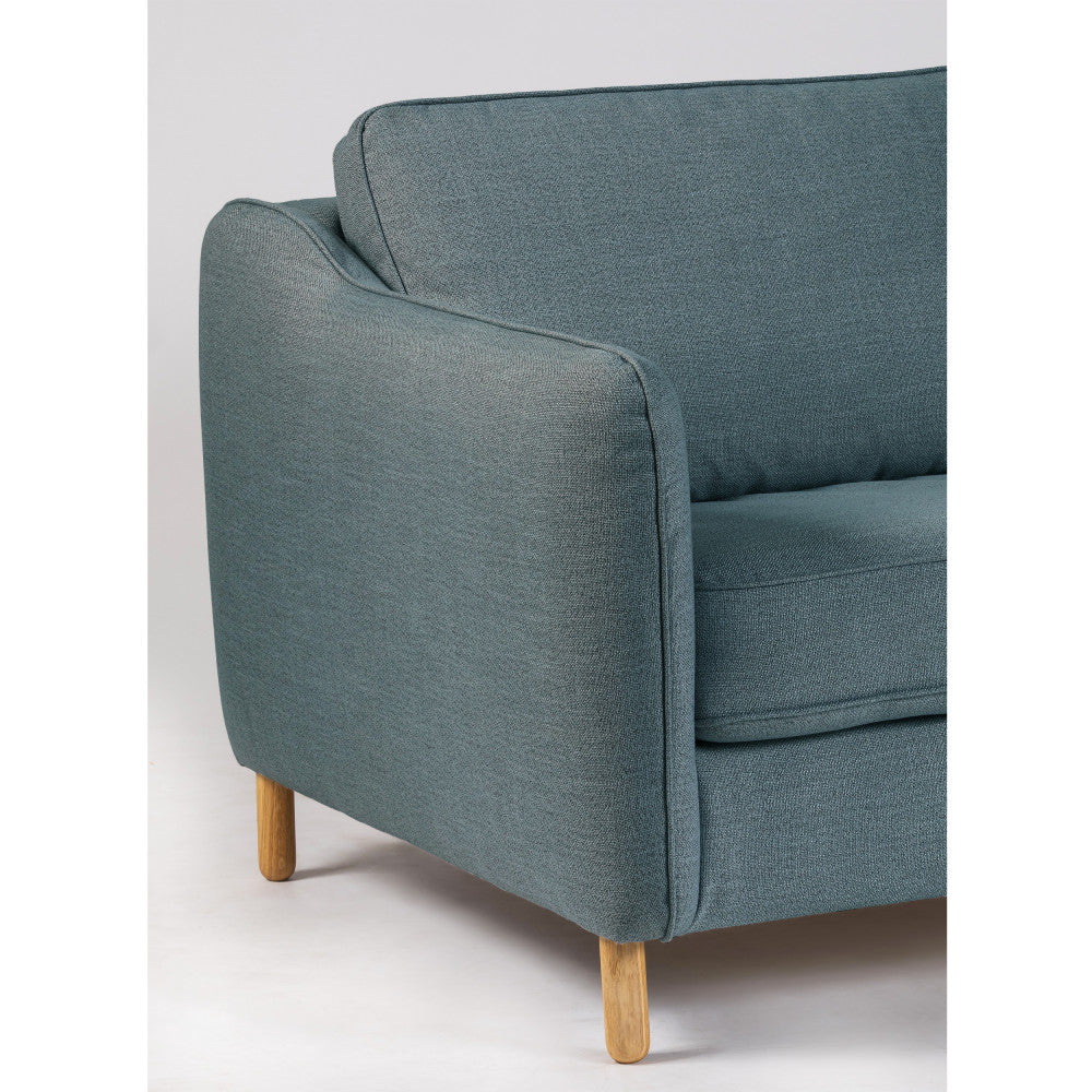 Vornay - 2-Seater Express Sofa Bed - Fabric - Petrol Blue