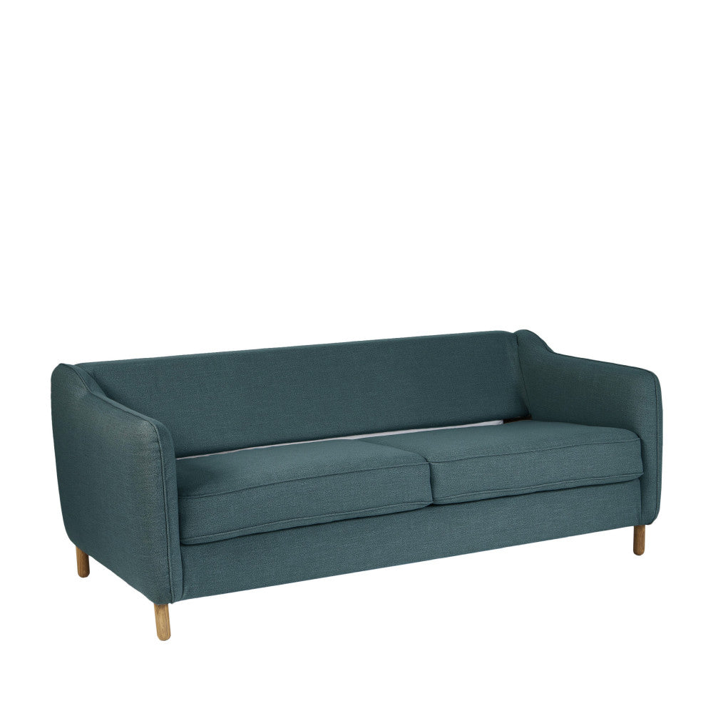 Vornay - 2-Seater Express Sofa Bed - Fabric - Petrol Blue