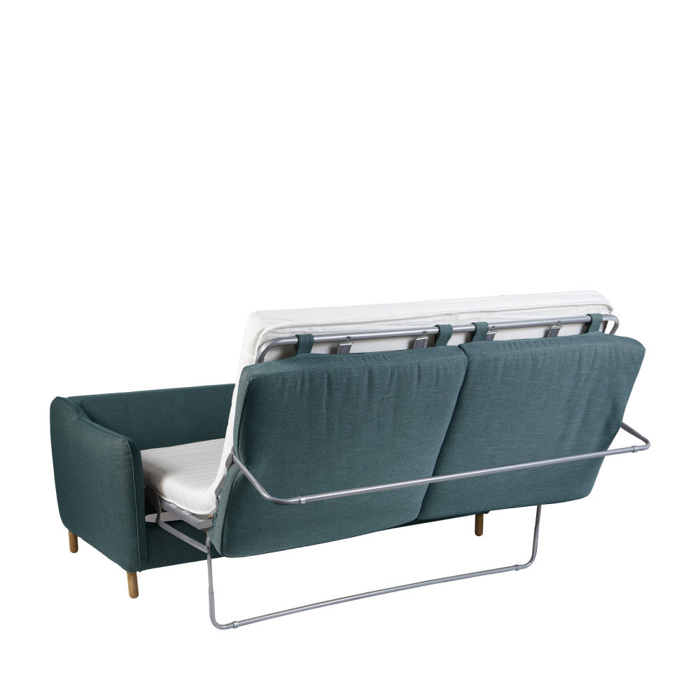 Vornay - 2-Seater Express Sofa Bed - Fabric - Petrol Blue
