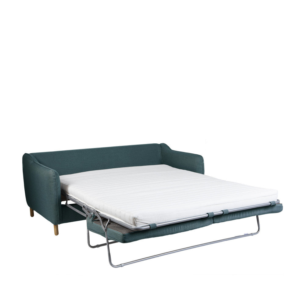 Vornay - 2-Seater Express Sofa Bed - Fabric - Petrol Blue