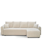 Pol - Reversible Convertible 4-Seater Corner Sofa - Corduroy - Beige