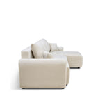 Pol - Reversible Convertible 4-Seater Corner Sofa - Corduroy - Beige