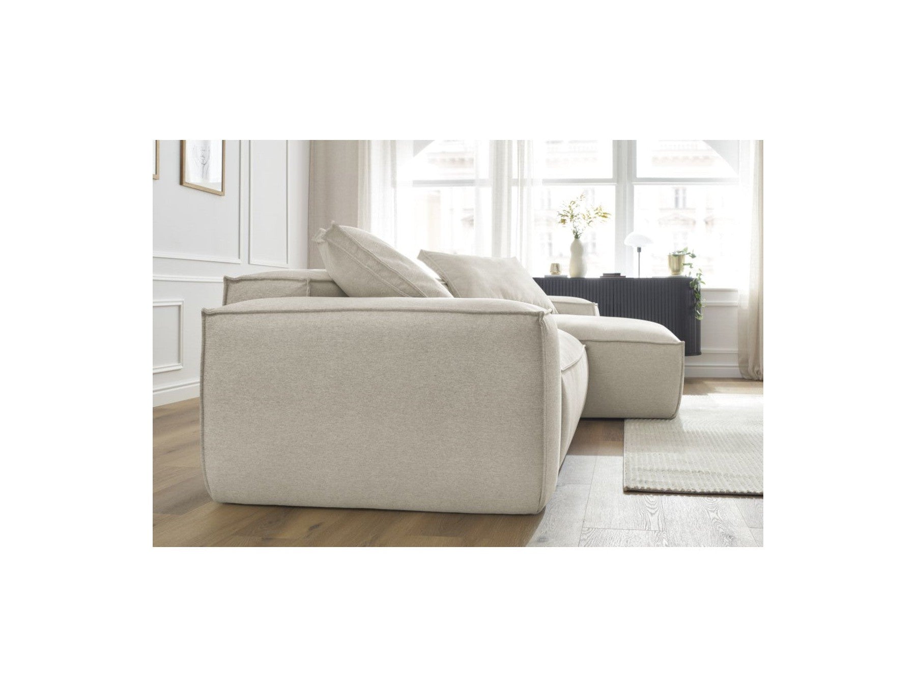 Reversible Corner Sofa Boheme Mottled Fabric
