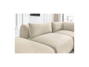 Jeanne - Modular Fixed Corner Sofa - Velvet Fabric With 2 Low Chairs, 1 Corner And 2 Poufs