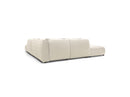 Jeanne - Modular Fixed Corner Sofa - Velvet Fabric With 2 Low Chairs, 1 Corner And 2 Poufs