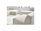 Canapé D'Angle Fixe Modulable - Megeve - Tissu Texturé - Avec 1 Chauffeuse Et 1 Pouf - Angle Droit