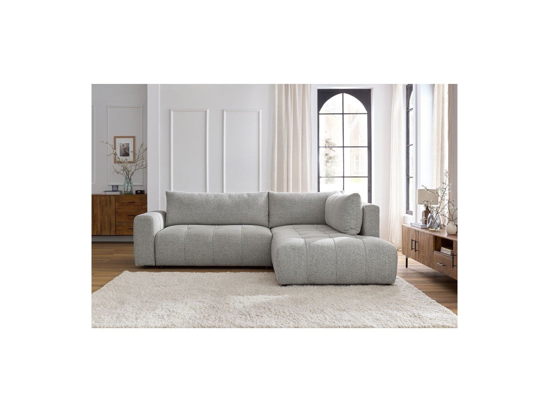 L-Shaped Corner Sofa Convertible with Storage Arsene - Right-Hand Corner