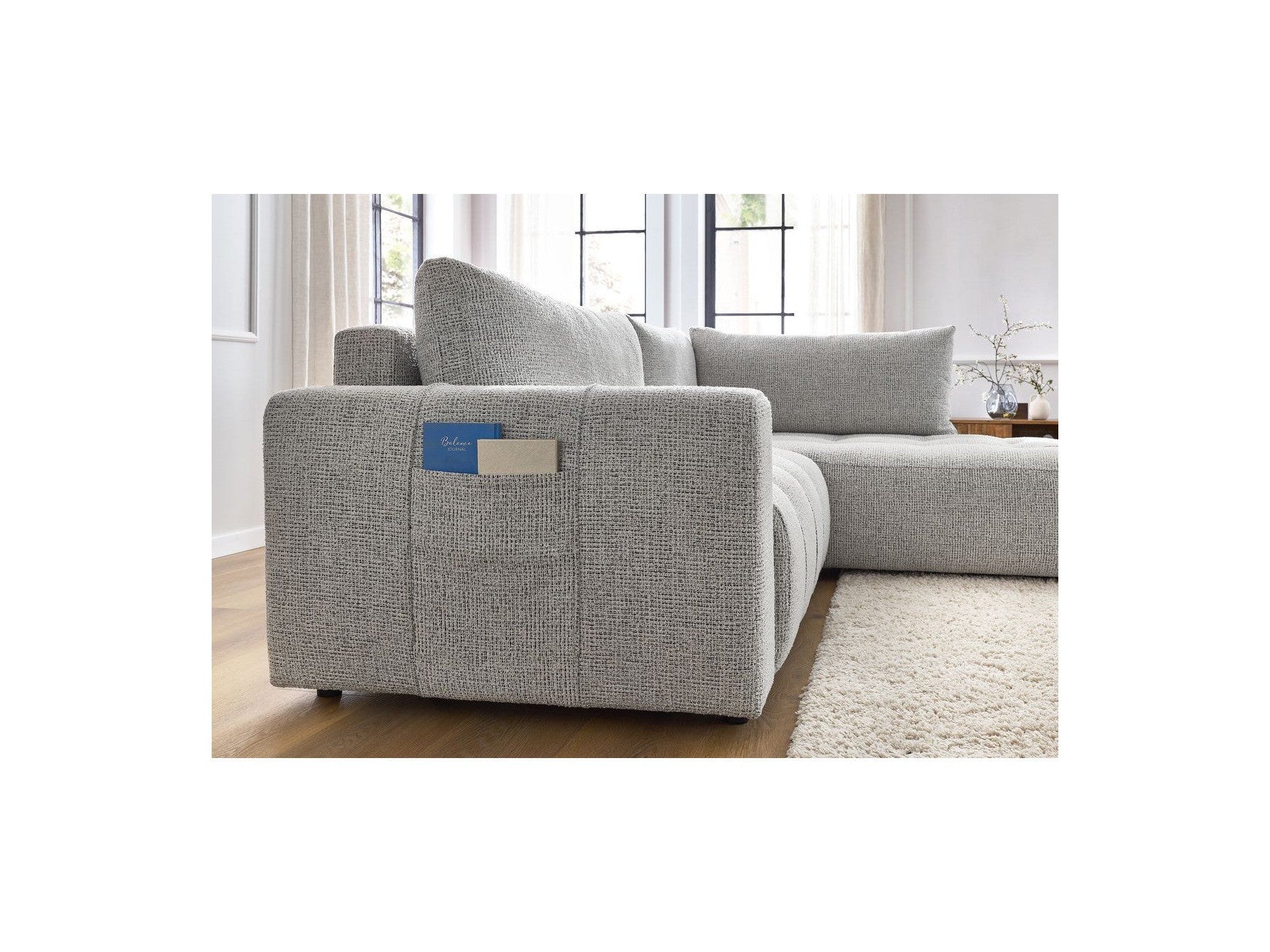 L-Shaped Corner Sofa Convertible with Storage Arsene - Right-Hand Corner