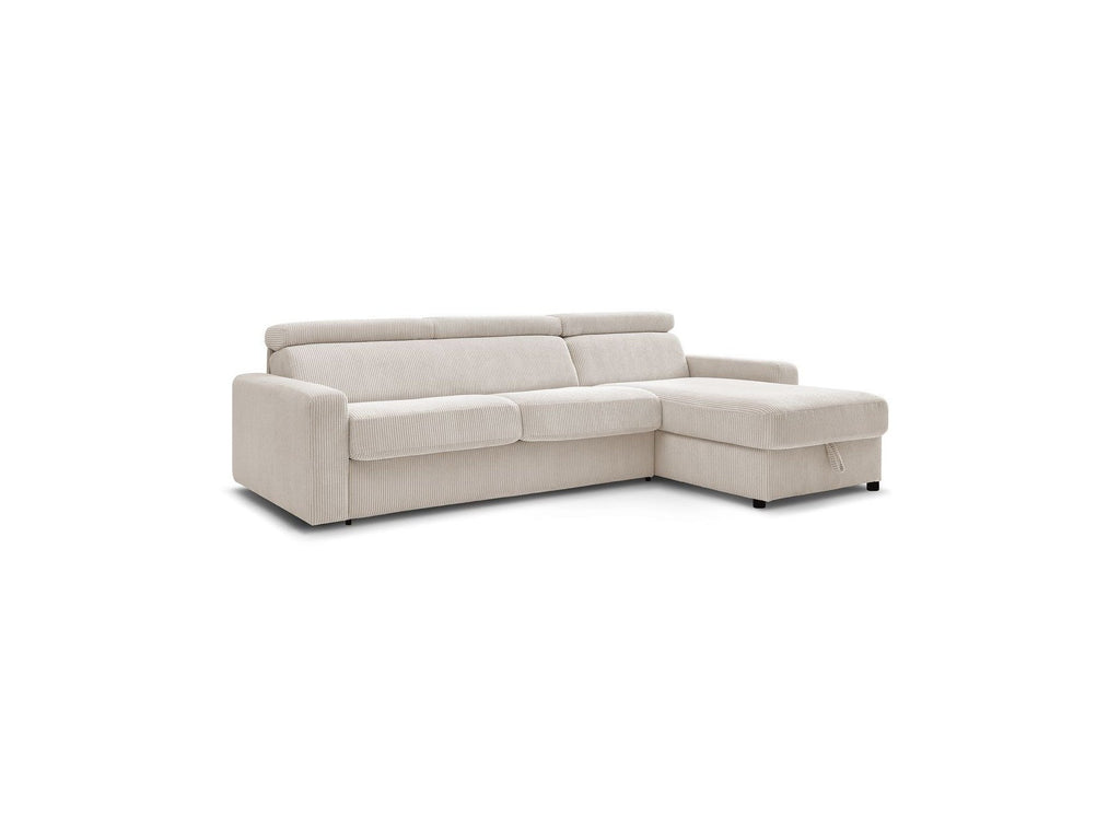 Reversible Corner Sofa Bed with Storage - 140x190 - Monaco - Corduroy