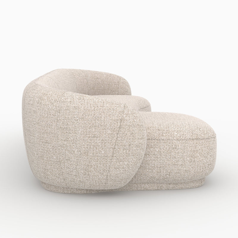 Canapé d'angle modulable Nova 4 places en tissu beige chiné
