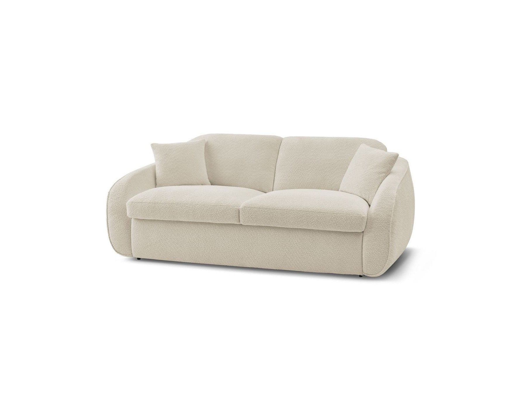 Cezanne - Straight Sofa Bed with Express Opening - Bouclé Fabric