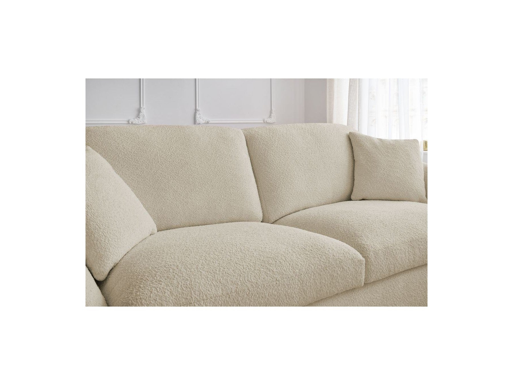 Cezanne - Straight Sofa Bed with Express Opening - Bouclé Fabric