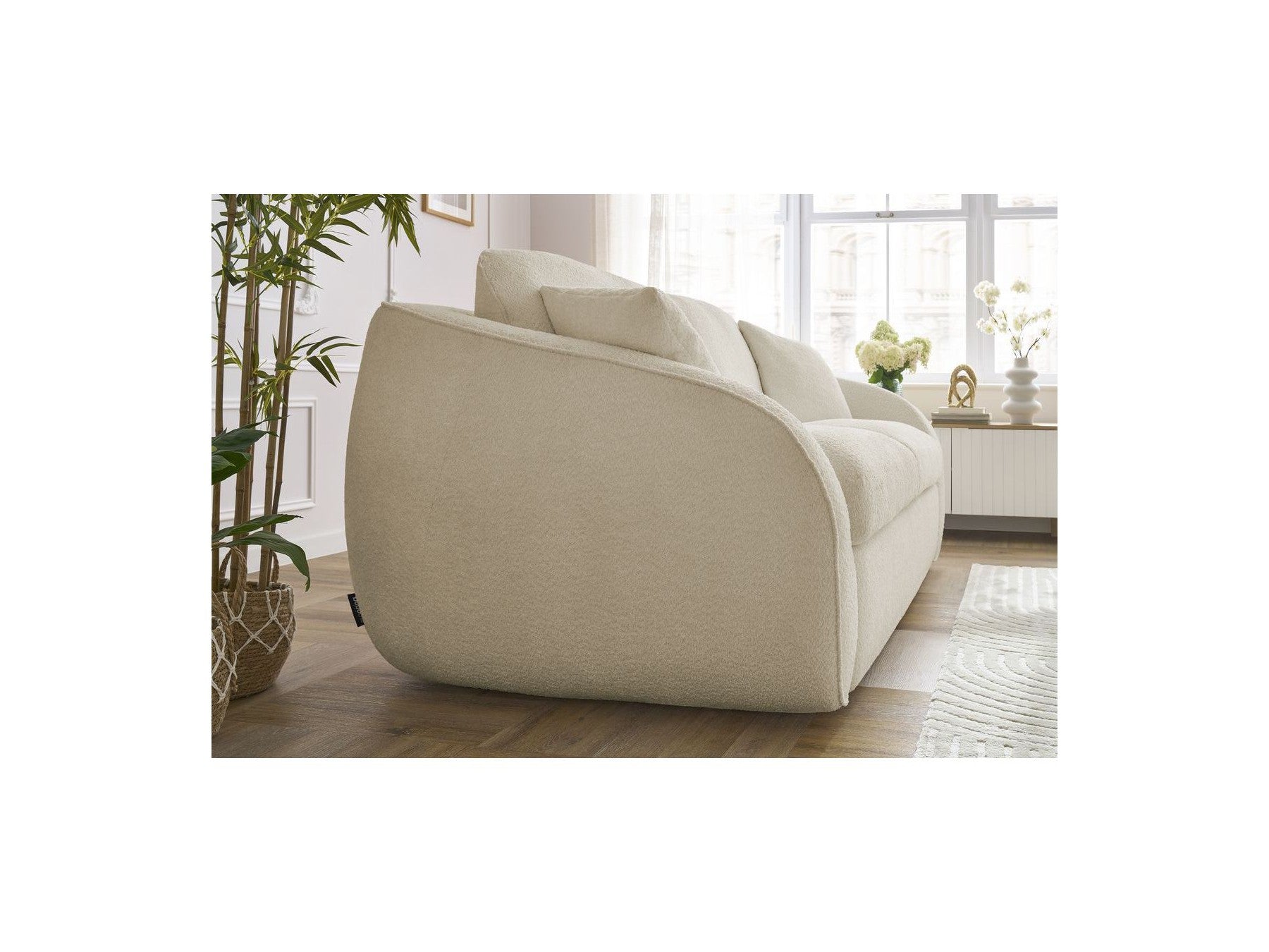 Cezanne - Straight Sofa Bed with Express Opening - Bouclé Fabric