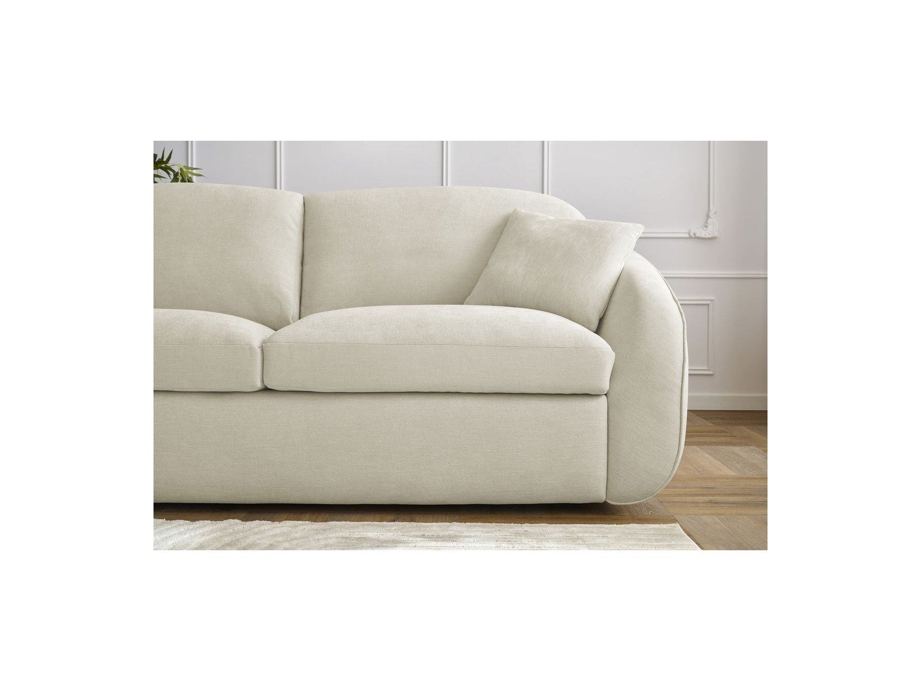 Cezanne Straight Sofa Bed with Express Opening and Smooth Fabric