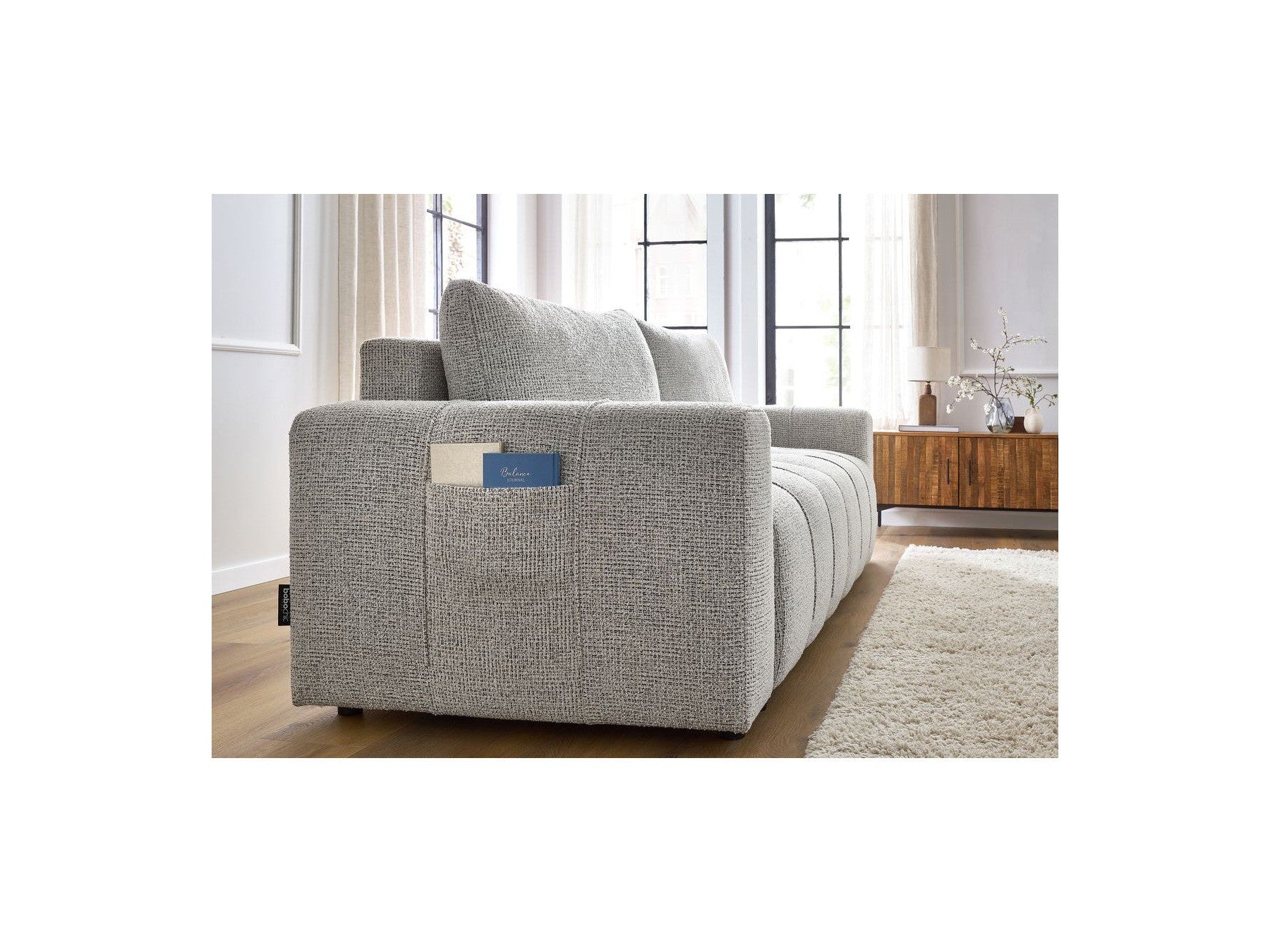 Straight Convertible Sofa with Storage Compartment Arsene