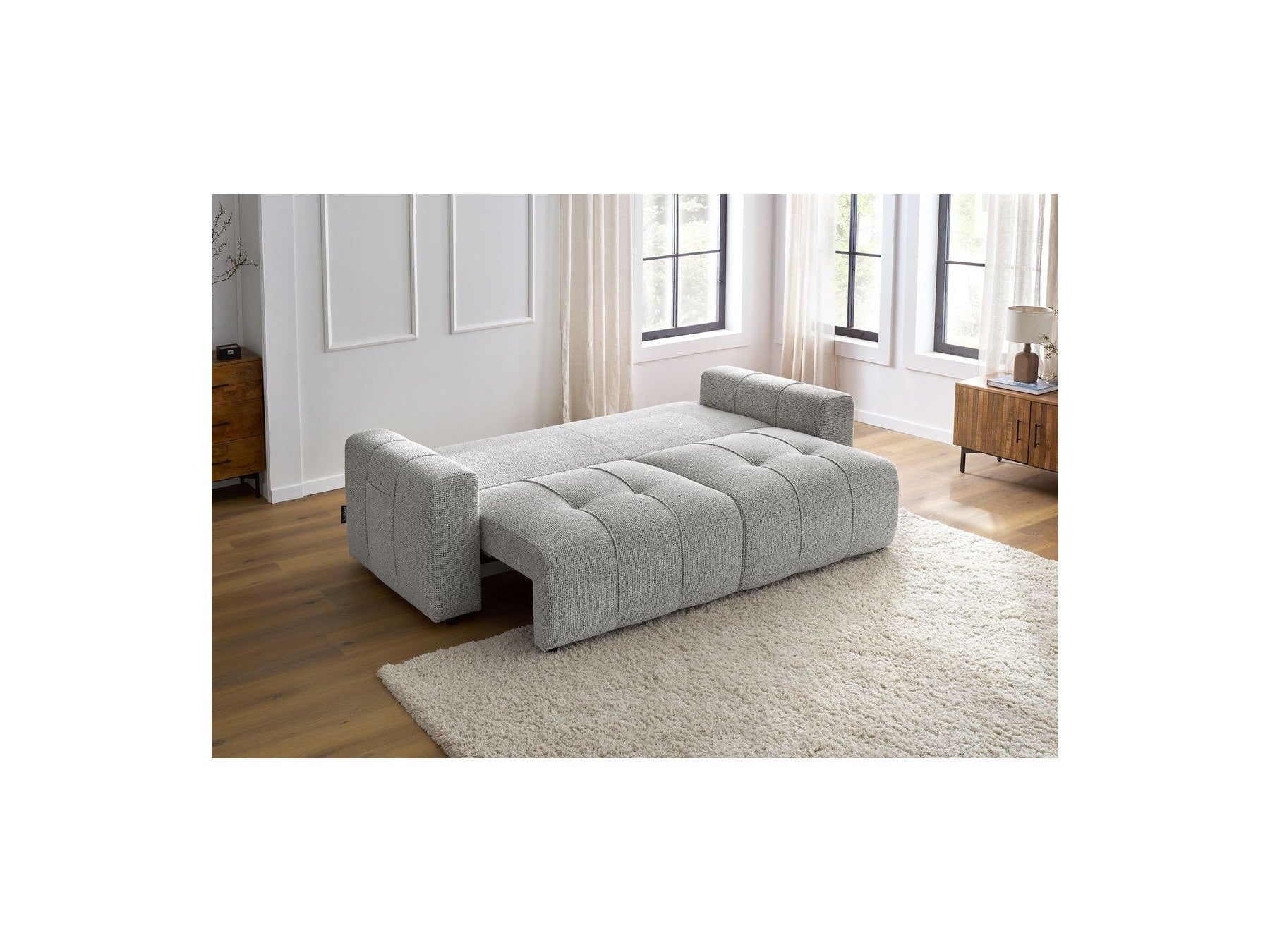 Straight Convertible Sofa with Storage Compartment Arsene